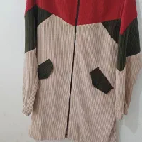 هودی مخمل کبریتی جلو زیپ