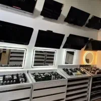 ست دوتایی هود مخفی موتور فلزی و گاز پنج شعله