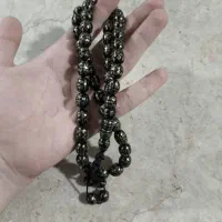 تسبیح زندان باف دانه خرما نقره و مس کوب