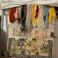 دار قالی نیمه بافته ضرع چارک