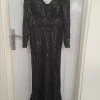 پیراهن مجلسی دو دامنه رنگ مشکی