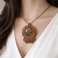 دستبند مکرومه اکسسوری سنگ زیورآلات میکرومکرومه