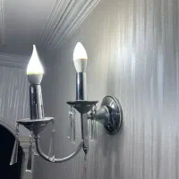 لوستر استیل کریستال دار