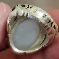 انگشتر نقره دستساز لسانی قلمزنی سنگ شجر|بدلیجات|تهران, نیروی هوایی (پیروزی)|دیوار