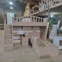 تخت دو طبقه میزتحریر دار ام دی اف وکیوم
