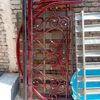 تخت فلزی فرفوژه دو نفره با تشک|تشک تختخواب|شوش, |دیوار