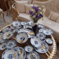 سرویس چینی  ۱۸ نفره قلم آبی  اکبند جهیزیه