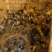 فروش خریدار لوستر طلائی آبکاری اینه شمدان کل فردیس