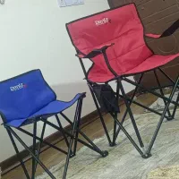 میزوصندلی تاشوطبی لوله زخیم کروم استیل پارچه نانو