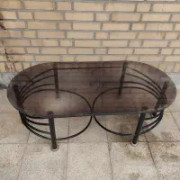 میز عسلی شیشه ای