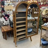 جا کفشی چوبی ایستاده کشویی پایه دار جا دار