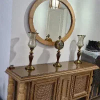 آینه کنسول حصیری