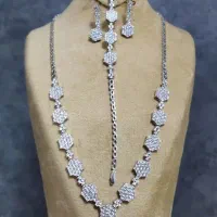 سرویس نقره ایتالیایی و گردنبند طوری با پلاک گربه