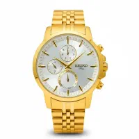 ساعت مچی عقربه ای مردانه سیکوplusسفید طلایی