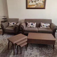 مبلمان راحتی شش نفره با میز وسط و سه عدد عسلی|مبلمان خانگی و میز عسلی|تهران, شهرک چیتگر|دیوار