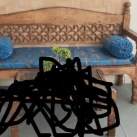 تخت سنتی سه نفره  ومیز