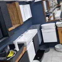 فولست روشویی کابینتی با آینه باکس تمام مشکی۴۵|لوازم سرویس بهداشتی|رودهن, |دیوار