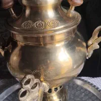 سماور قدیمی ذغالی روسی مهردار