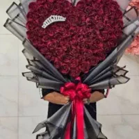 دسته گل خاستگاری باکس نوزاد گل روز دختر