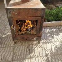 بخاری هیزمی با ورق واسکلت قوطی