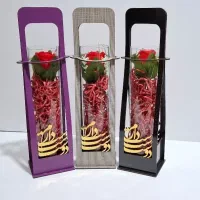شیشه ۳۰ سانتی گل رز
