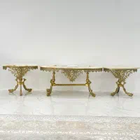 میز تمام برنجی سنگین پرکار نو