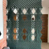 انواع پرده و دیوارکوب مکرومه|صنایع دستی و سایر لوازم تزئینی|قم, دروازه کاشان|دیوار