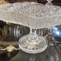 ظروف شیرینی خوری کریستال اصل چک و ناخمن پلاتینه