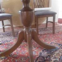 میز  نهارخوری چوبی گرد ۶ نفره با شیشه بدون صندلی|میز و صندلی غذاخوری|تهران, شهر زیبا|دیوار