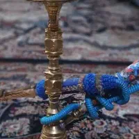 قلیان برنجی بلند دوشمش