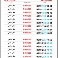 فروش خطوط صفر 0919و910 رند