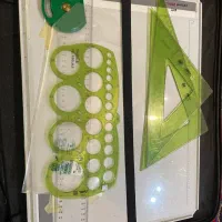 تخته رسم نقشه کشی همراه کلی خط کش وسایل