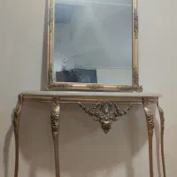 آینه کنسول برنز، بخاری بزرگ، موکت