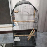 قفس مشکی با پایه