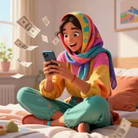 کار اینترنتی با گوشی در منزل