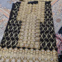 یک دست لباس بلوچی حریر وصل نشده همراه با آستر