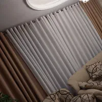 پرده کتان پانچی سالنی