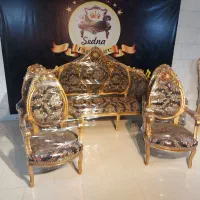 مبل استیل سلطنتی هفت نفره چوب تمام راش|مبلمان خانگی و میز عسلی|مشکین‌دشت, |دیوار