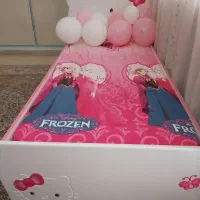 دو عدد تخت دخترونه طرح هلوکیتی با تشک نو