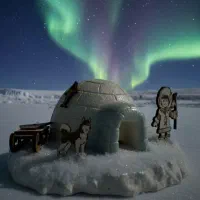 جا عودی کلبه ای،سرخ پوستی و برفی شب تاب در چند رنگ