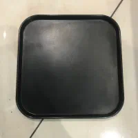 بشقاب ملامین مربع 25cm مشکی مات