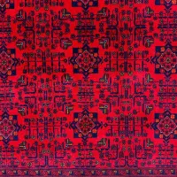 فرش دستبافت 12متری نقش بخارایی رنگ لاکی گیاهی|فرش|مشهد, فلسطین|دیوار