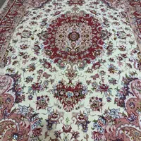 (فرش حق زاده)جفت فرش۶متری۳۰رج طرح خطیبی گل ابریشم|فرش|تبریز, |دیوار