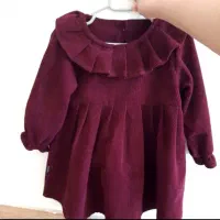 پیراهن مخمل کبریتی دخترانه|کفش و لباس بچه|شیراز, حومه شیراز|دیوار