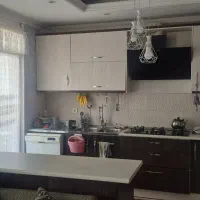 کابینت ۱۲ متر به همراه سینک و هود و گاز شیشه ای