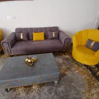 مبل در حد نو|مبلمان خانگی و میز عسلی|کاکی, |دیوار