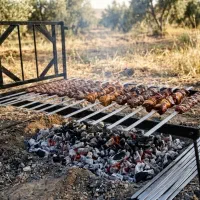 منقل کبابی جمع شونده جنس محکم و ضخیم