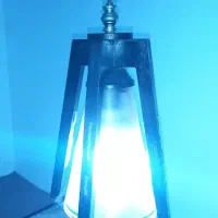 لوستر آویز چوبی سالم