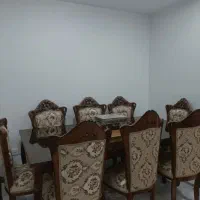 مبل 9نفره و میز ناهار خوری 8نفره استیل کاملا سالم|مبلمان خانگی و میز عسلی|کرج, شهرک جهان‌نما|دیوار