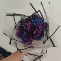 دسته گل روبانی